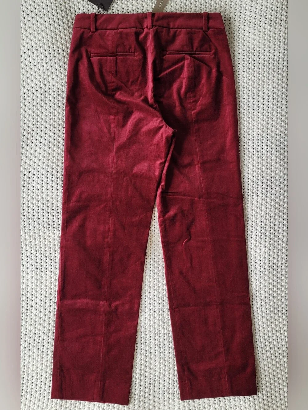 NWT J. Crew Stella Pant In Velvet, Inky Burgundy